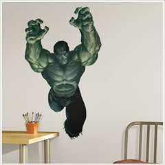 3-D Incredible Hulk Peel & Stick Giant Wall Mural